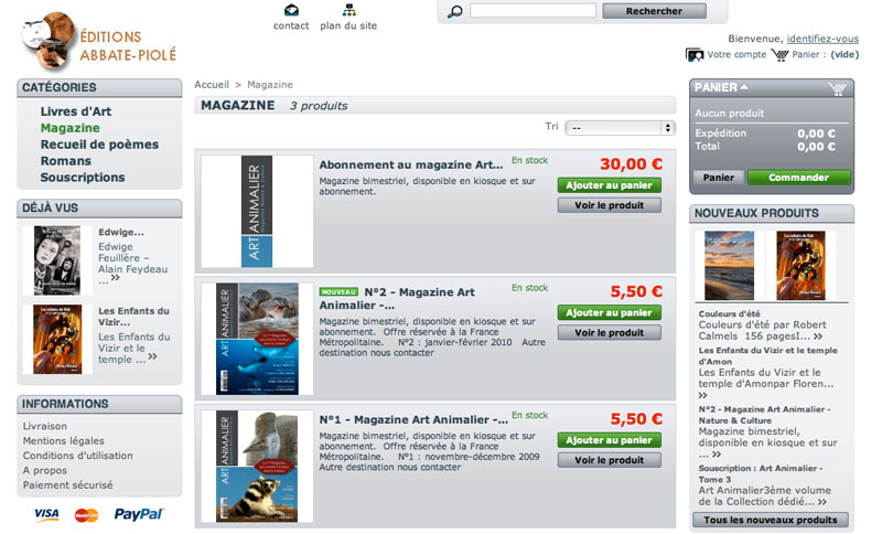 Vente en ligne